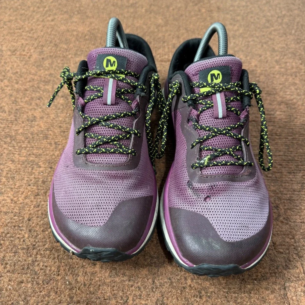 Merrell Antora 2 Womens Trail Running Shoes Purple Black Vibram J066700 Size 9.5